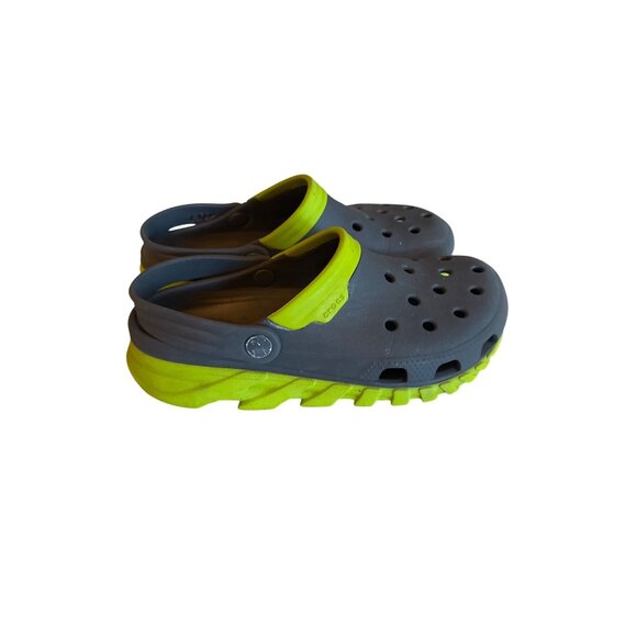 Crocs Classic Unisex Clog Size W8/M6 Gray & Lime Green - Picture 2 of 5